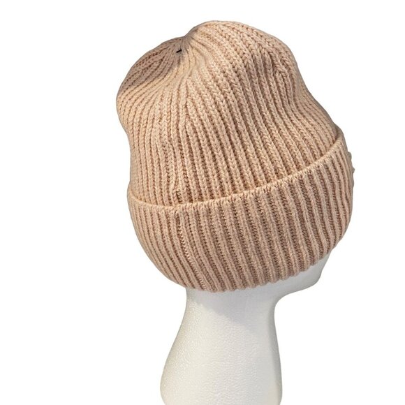 H&M Powder pink Knit Beanie With Floral Crystal Embellishments Womens Winter Hat - Picture 6 of 14